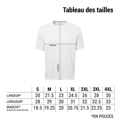 T-Shirt manches courtes unisexe 100% polyester