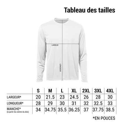 T-Shirt manches longues unisexe 100% polyester